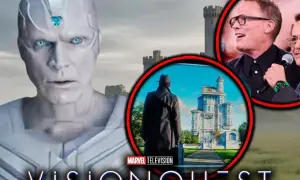 Paul Bettany in "Vision Quest": il suo volto da Visione, una casa vittoriana e lui sul palco. Film e programmi TV.