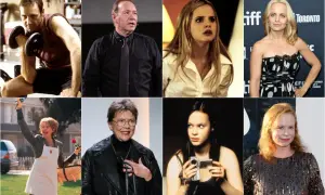 Il cast di American Beauty: Kevin Spacey, Mena Suvari, Annette Bening, Thora Birch, Wes Bentley, Allison Janney, Chris Cooper e Peter Gallagher.