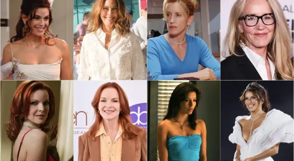Il cast di Desperate Housewives: Teri Hatcher, Marcia Cross, Felicity Huffman, Eva Longoria, Brenda Strong e Dana Delany.
