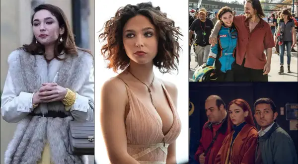 Matilda De Angelis in vari film e programmi TV: un collage che mostra la sua versatilità.