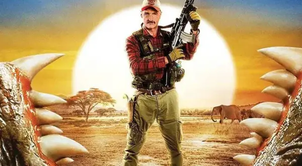Il cast di Tremors si prepara alla caccia tra fauci giganti e un sole africano.