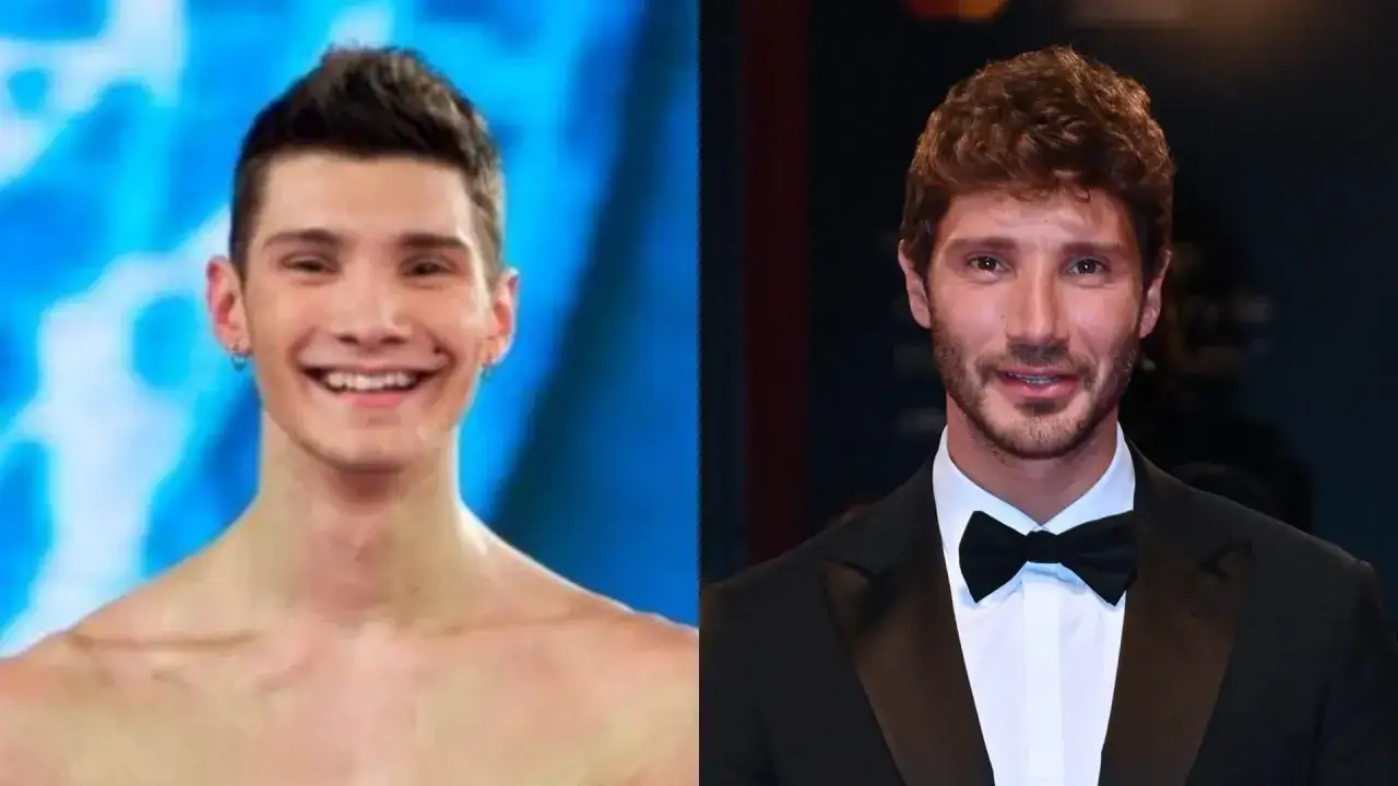 Stefano De Martino: un confronto tra il suo look giovanile e quello elegante in smoking.