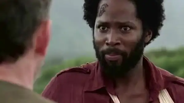 Harold Perrineau in un momento intenso di un film o programma TV.